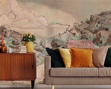 Emile Bernard - Rote Hütte auf einem Hügel