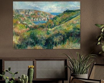 Heuvels rond de baai van Moulin Huet, Guernsey, Pierre-Auguste Renoir