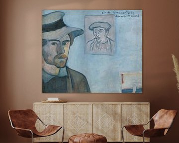 Emile Bernard - Selbstbildnis mit Porträt von Gauguin von Peter Balan