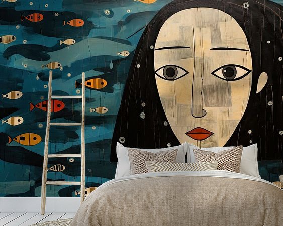 Voorbeeld van het werk in een kamer