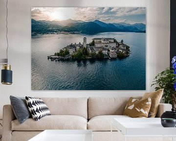San Giulio eiland Lago d'Orta van Visuals by Justin