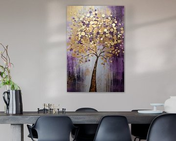 Tree Gold on Purple by Whale & Sons