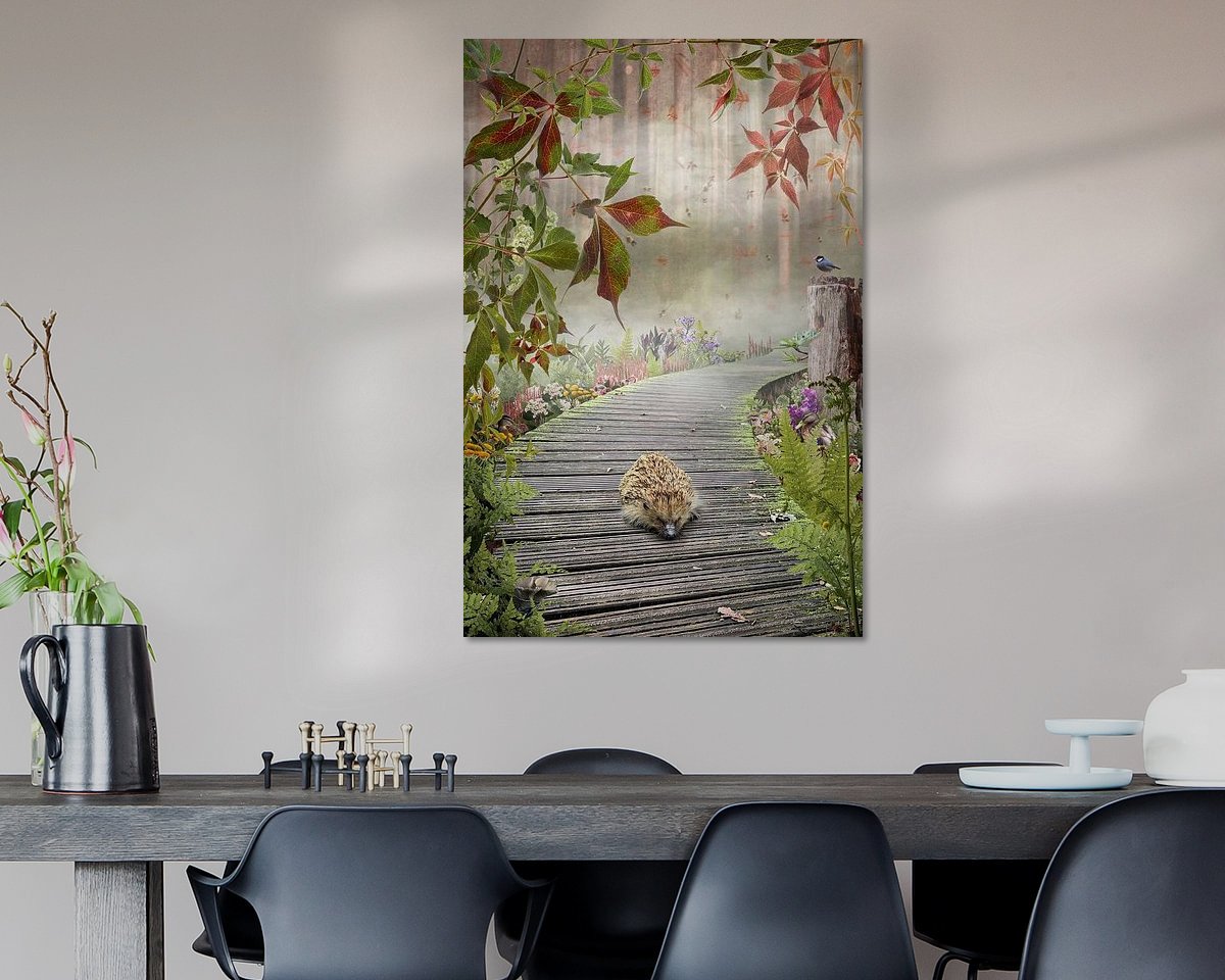 Voorbeeld van het werk in een kamer