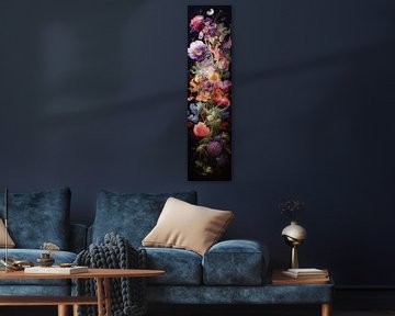 Tropische bloemen in fantasie stijl van Art Bizarre