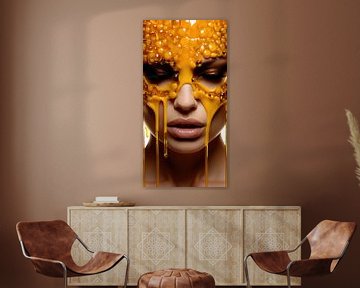 Très jolie photo de mannequin couvert de miel sur Art Bizarre