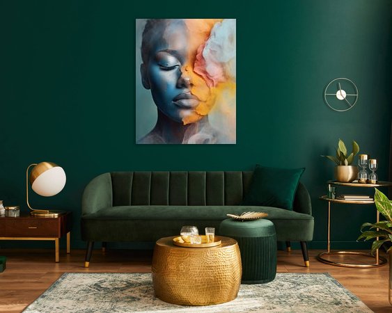 Voorbeeld van het werk in een kamer