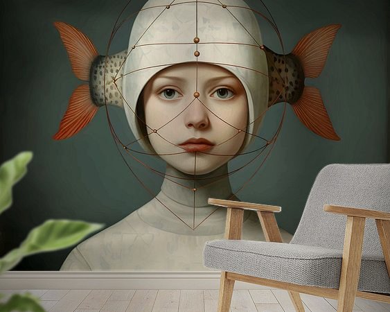 Voorbeeld van het werk in een kamer