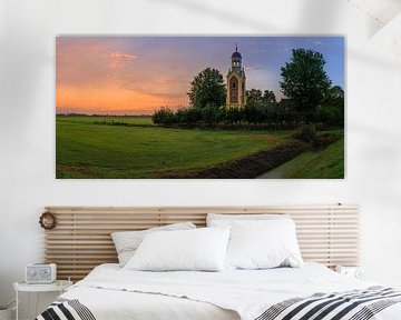 Zonsopkomst en panorama van Westerdijkshorn van Henk Meijer Photography