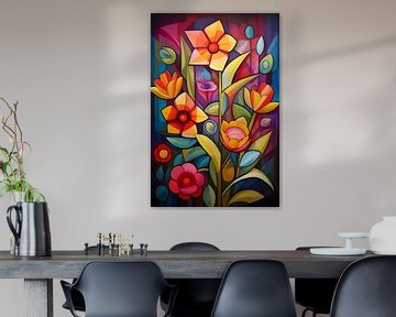 Colourful flowers by But First Framing