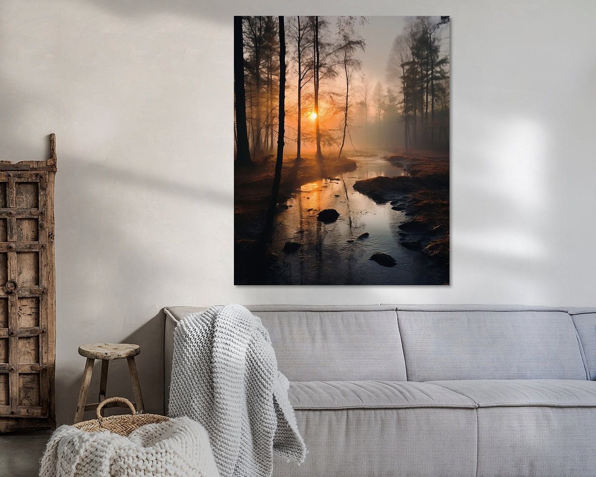 Voorbeeld van het werk in een kamer