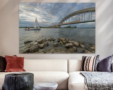 Spoorbrug Culemborg over rivier de Lek van Moetwil en van Dijk - Fotografie