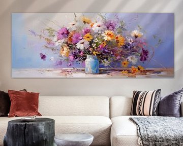 Peinture de fleurs | fleurs sur Blikvanger Schilderijen