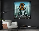 Voorbeeld van het werk in een kamer