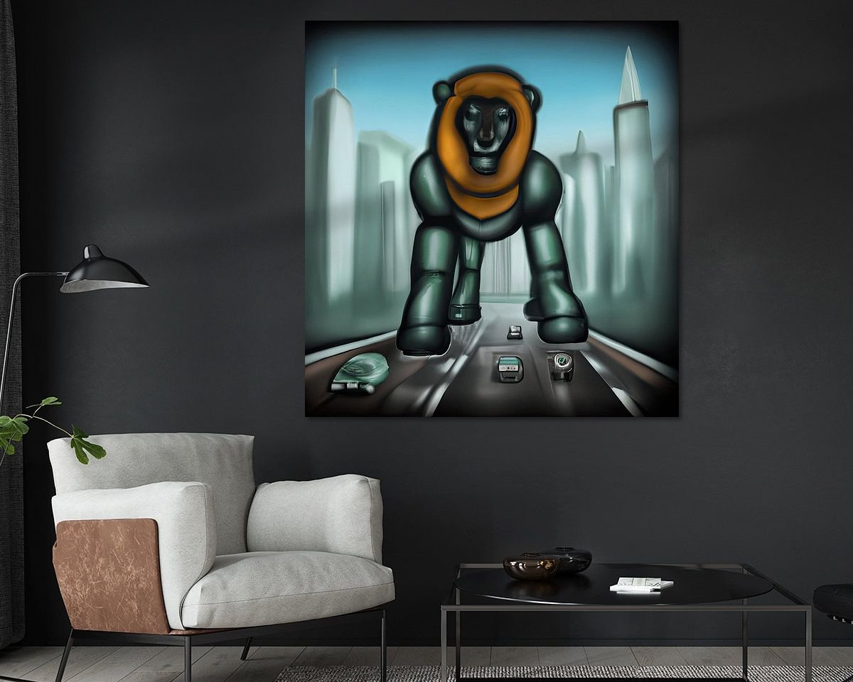 Voorbeeld van het werk in een kamer