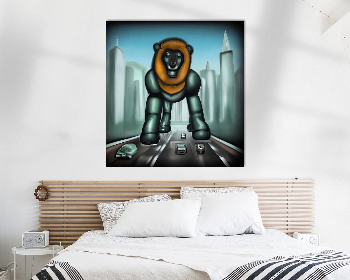 Voorbeeld van het werk in een kamer