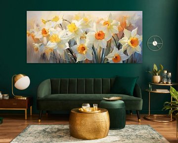 Painting Daffodil by Blikvanger Schilderijen