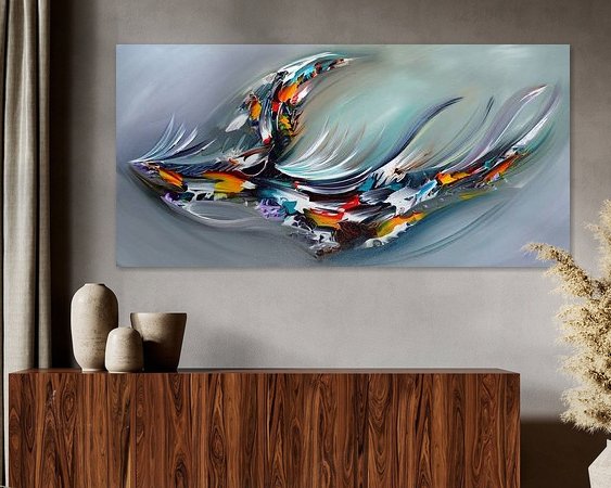 Voorbeeld van het werk in een kamer