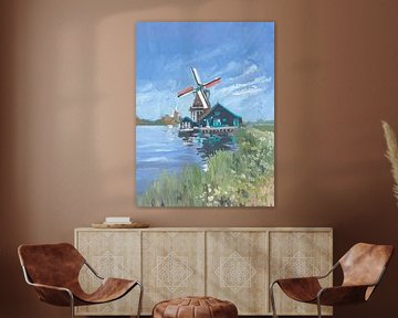 Zaanse Schans Windmills by Yuri Sung