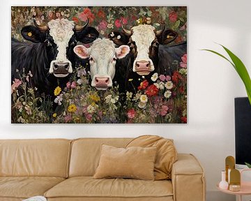 Vaches dans le pré sur Wall Wonder