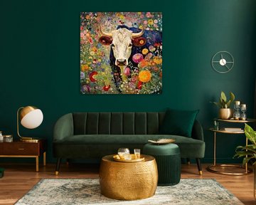 Cow in the meadow by Wall Wonder