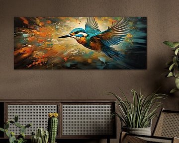 Kingfisher in Nature by Blikvanger Schilderijen
