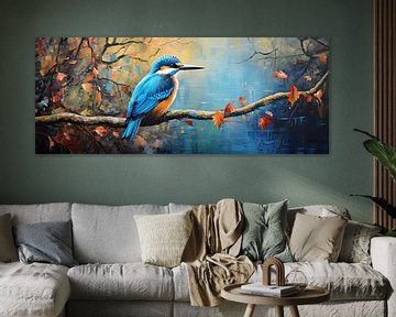 Kingfisher Colourful by Blikvanger Schilderijen