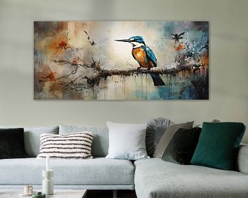 Schilderij IJsvogel van Blikvanger Schilderijen