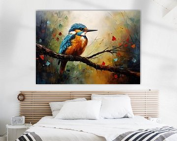 Painting Kingfishers by Blikvanger Schilderijen