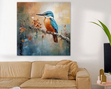 Painting Kingfishers by Blikvanger Schilderijen