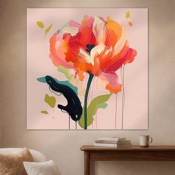 Bloemenpracht in Roze van Color Square