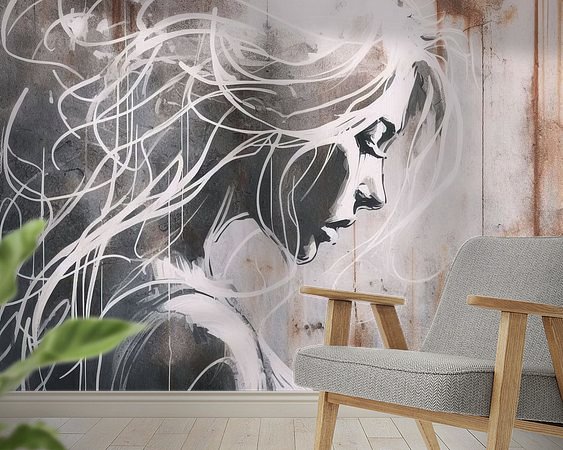 Voorbeeld van het werk in een kamer