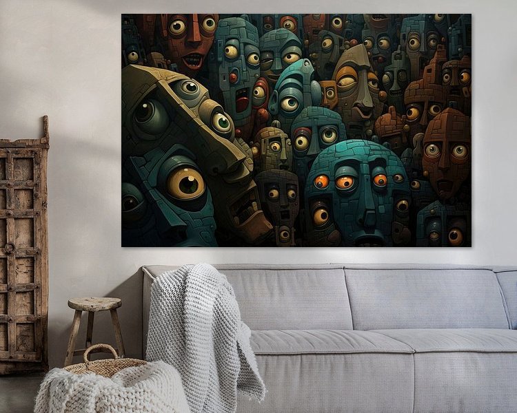 Voorbeeld van het werk in een kamer