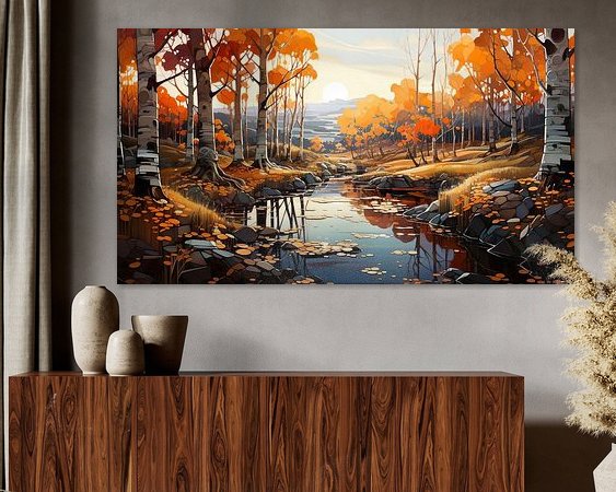 Voorbeeld van het werk in een kamer