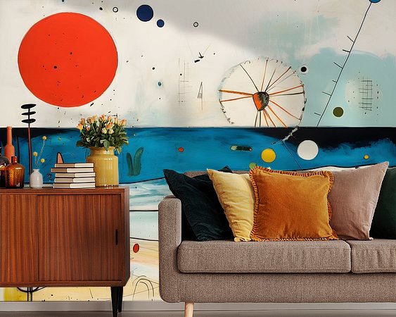 Voorbeeld van het werk in een kamer