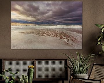 Seascape with thunderclouds over the North Sea by eric van der eijk