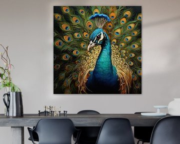 Pfau in der Natur von Blikvanger Schilderijen