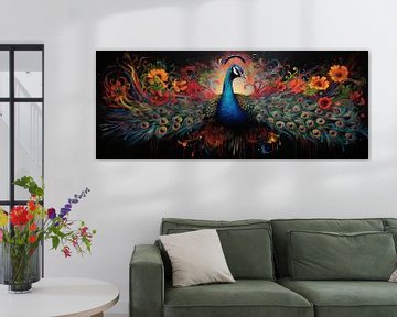 Peacock painting by Blikvanger Schilderijen