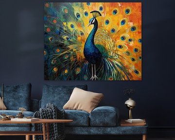 Bird: Peacock by Blikvanger Schilderijen