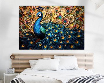 Paper Peacock van Blikvanger Schilderijen