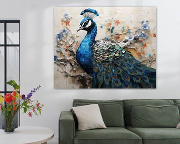 Bird Peacock by Blikvanger Schilderijen