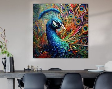 Vogel: Pfau von Blikvanger Schilderijen