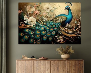 Bird: Peacock by Blikvanger Schilderijen