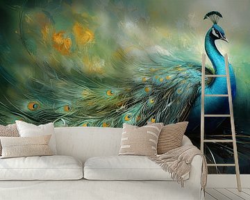 Pfau Bunt von Blickfänger Gemälde