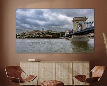 Le palais du château de Budapest sur le Danube sur Roland Brack