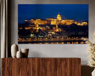 Der Burgpalast in Budapest an der Donau von Roland Brack