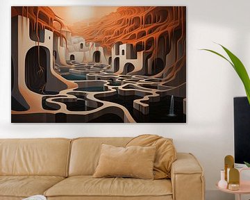 Paysage abstrait et bizarre