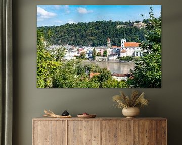 Vue sur Passau dans la forêt bavaroise sur Hans-Jürgen Janda