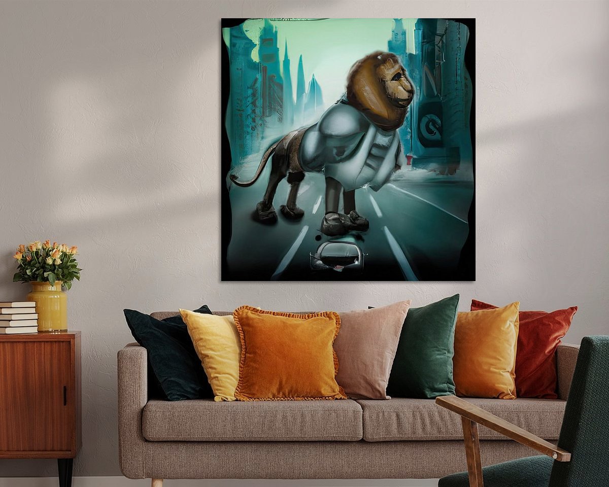 Voorbeeld van het werk in een kamer