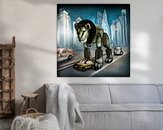Voorbeeld van het werk in een kamer