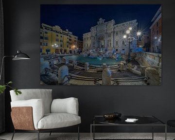 Trevi Fountain in Rome at night by Dennis Donders